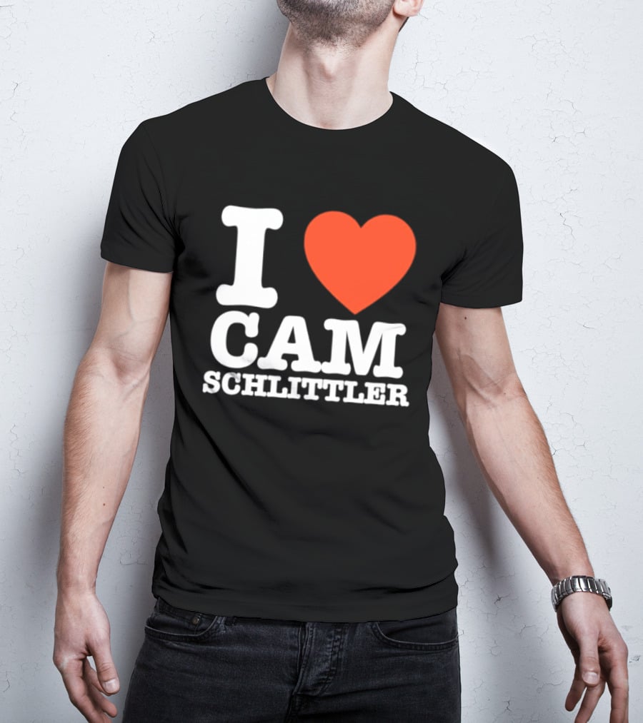 I Love Cam Schlittler Red Heart T-Shirt