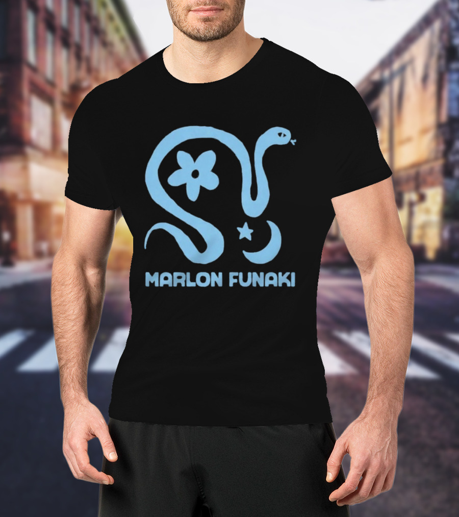 Marlon Funaki Snake Flower Star Moon T-Shirt