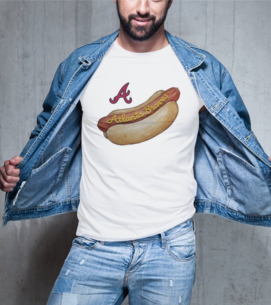 Atlanta Braves Hot Dog A Logo MLB 2026 Season T-Shirt
