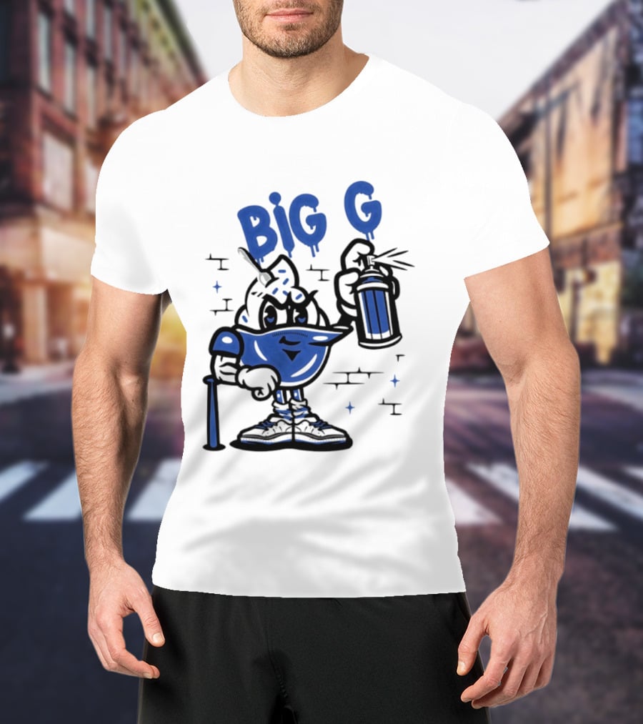 Big G New York Yankees Graffiti Street Art Character Spray Can T-Shirt