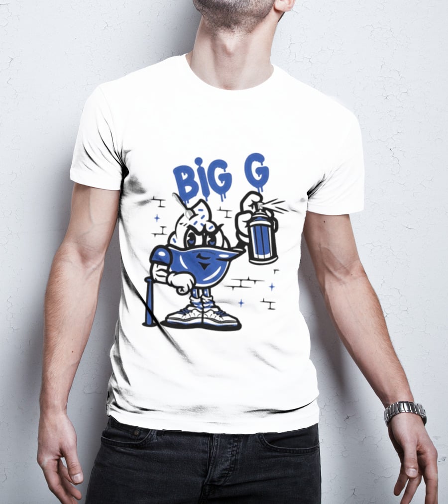 Big G New York Yankees Graffiti Street Art Character Spray Can T-Shirt