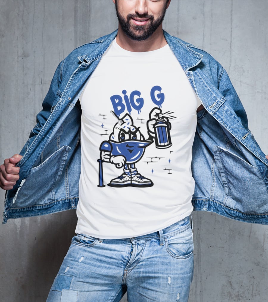 Big G New York Yankees Graffiti Street Art Character Spray Can T-Shirt