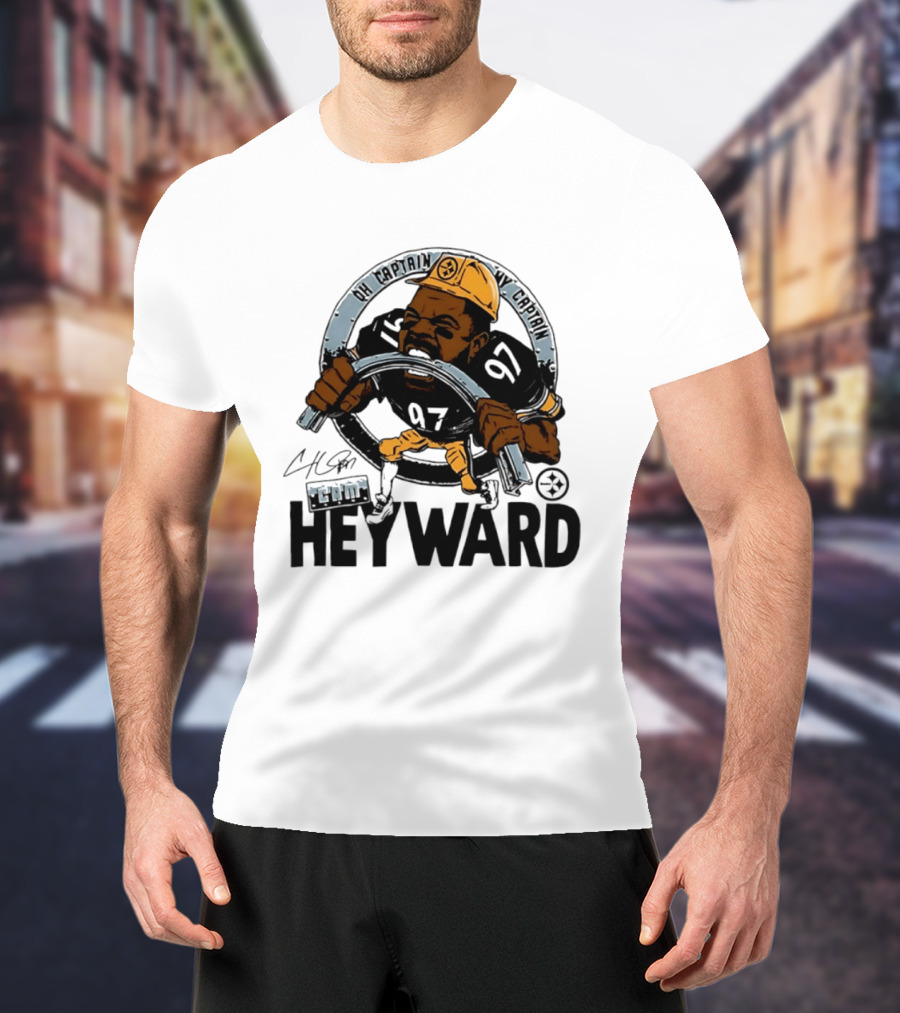 Pittsburgh Steelers Captain Cam Heyward Caricature NFL Number 97 T-Shirt
