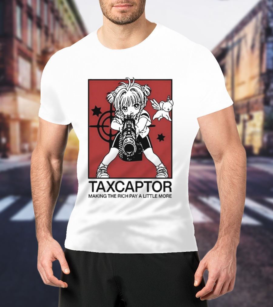 Sakura Cardcaptor Taxcaptor Making The Rich Pay A Little More Bold Anime Mashup T-Shirt