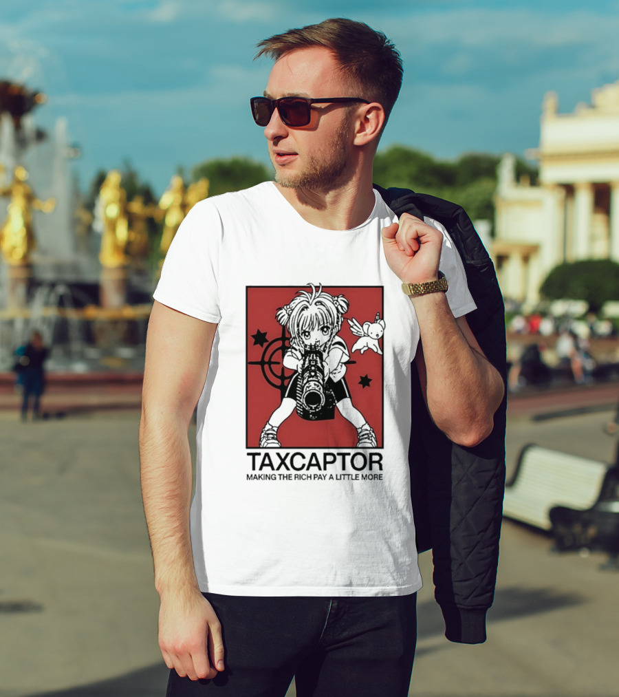 Sakura Cardcaptor Taxcaptor Making The Rich Pay A Little More Bold Anime Mashup T-Shirt