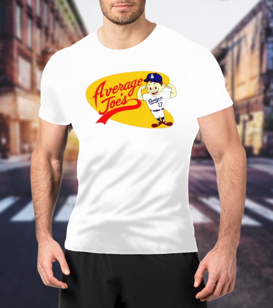 Average Joe's Dodgers No 17 LA Cartoon T-Shirt