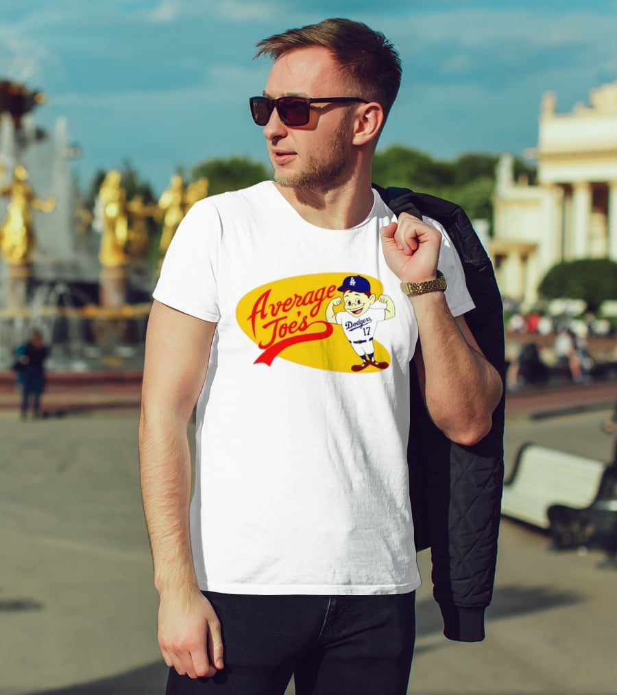 Average Joe's Dodgers No 17 LA Cartoon T-Shirt