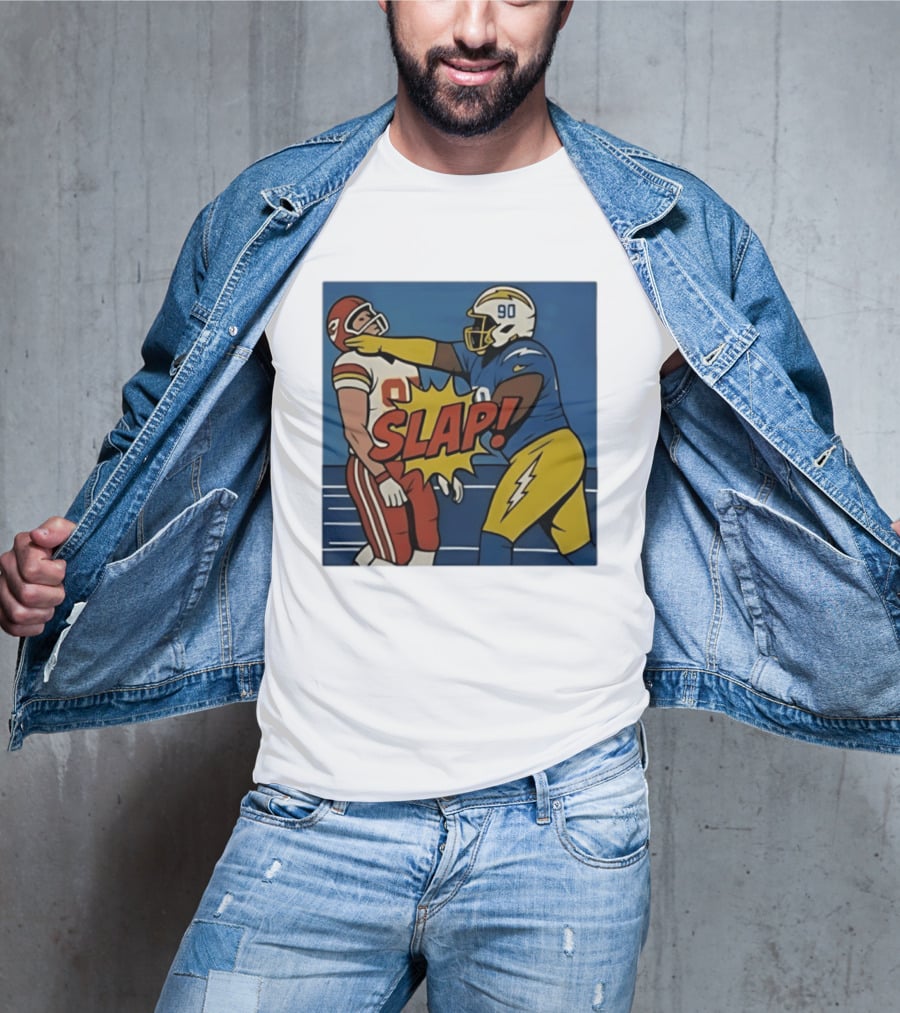 SLAP Teair Tart Hits Travis Kelce Helmets Chargers Chiefs Football T-Shirt