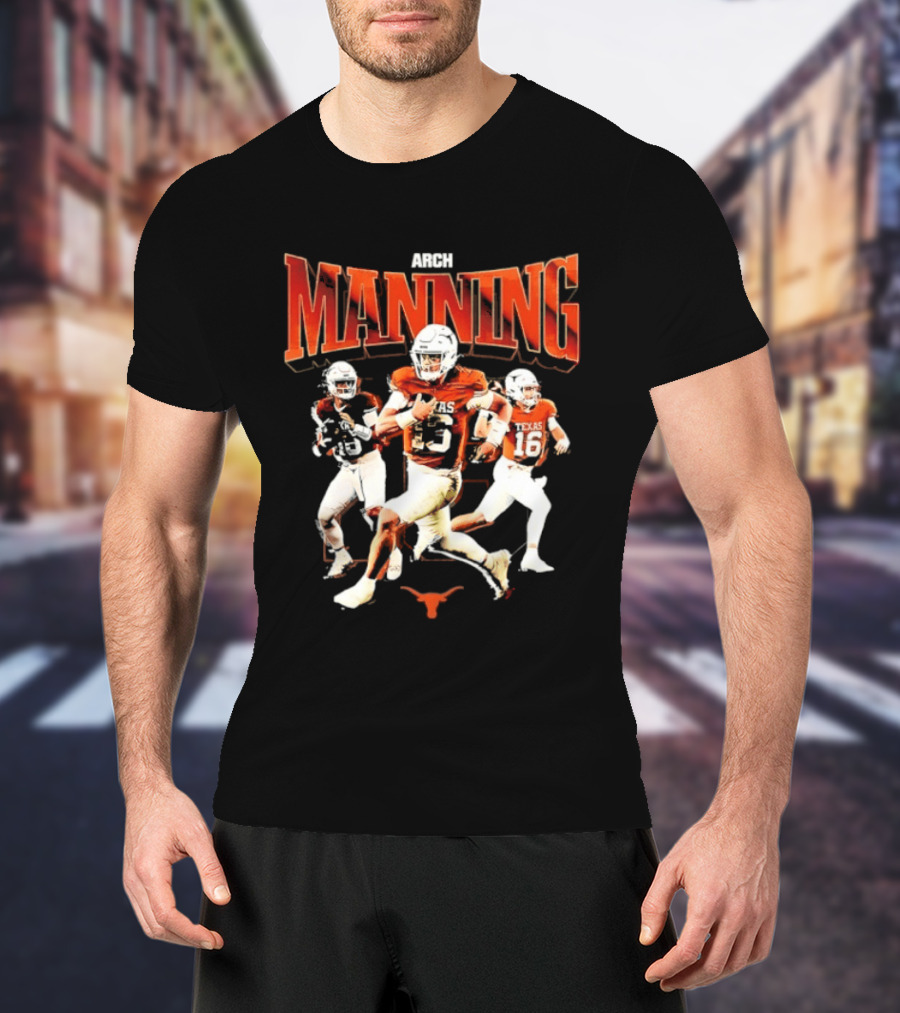 Arch Manning 16 Texas Longhorns NCAA Football Player Manning T-Shirt