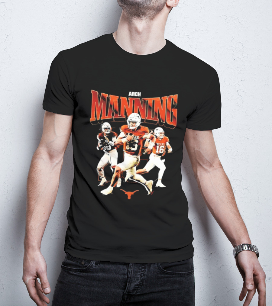 Arch Manning 16 Texas Longhorns NCAA Football Player Manning T-Shirt