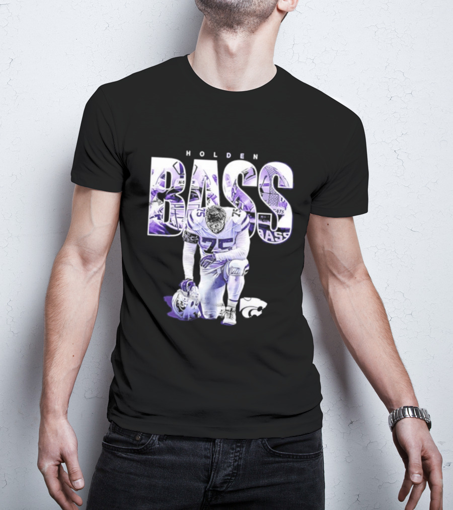 Holden Bass 75 Kansas State NCAA Football Stamped Show Respect T-Shirt
