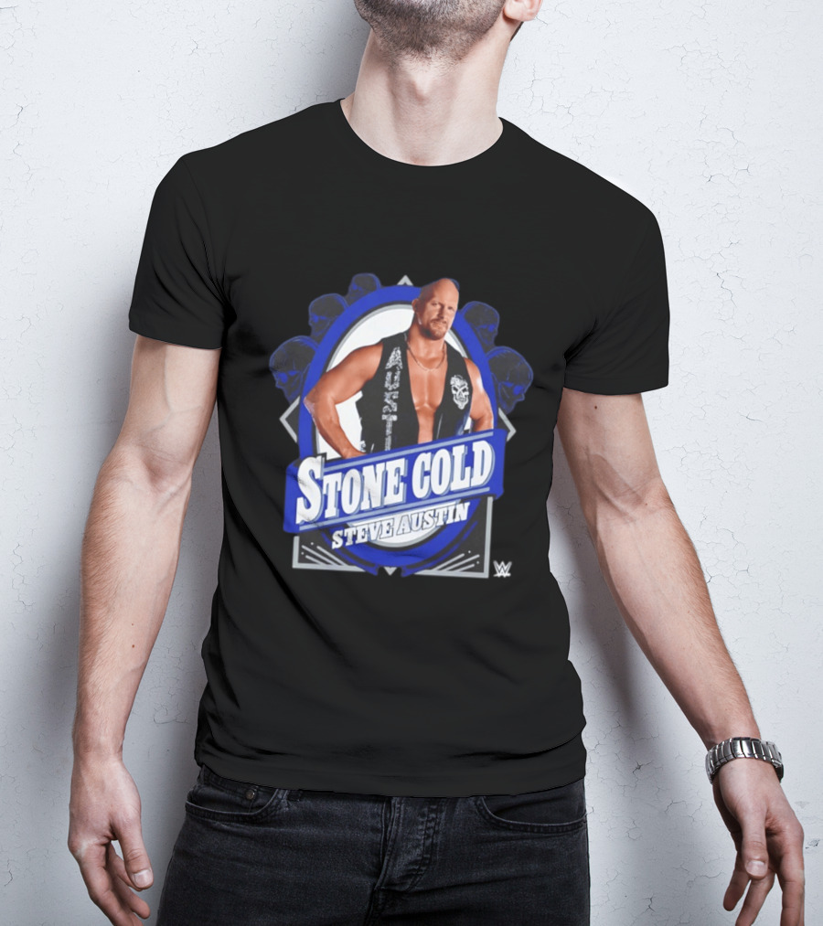 Stone Cold Steve Austin WWE 2026 Iconic Vest Skull T-Shirt