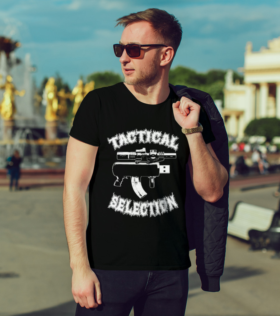Tactical Selection USB Gun Novelty Concept T-Shirt