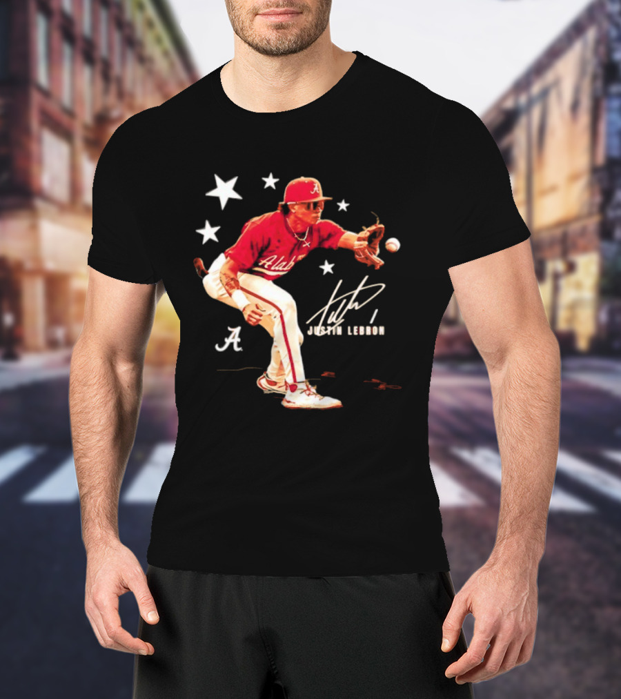 Alabama Crimson Tide NCAA Baseball Justin Lebron Signature T-Shirt
