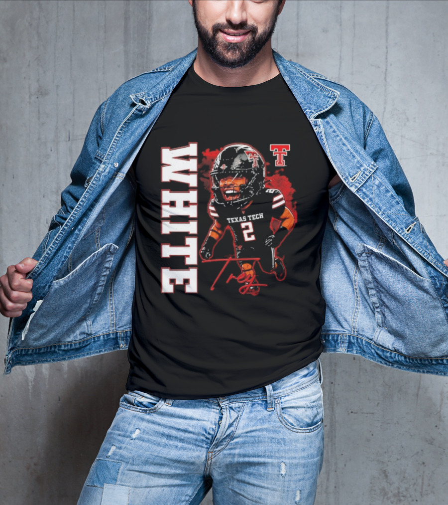 Texas Tech Red Raiders Trey White 2 NCAA Football Caricature T-Shirt