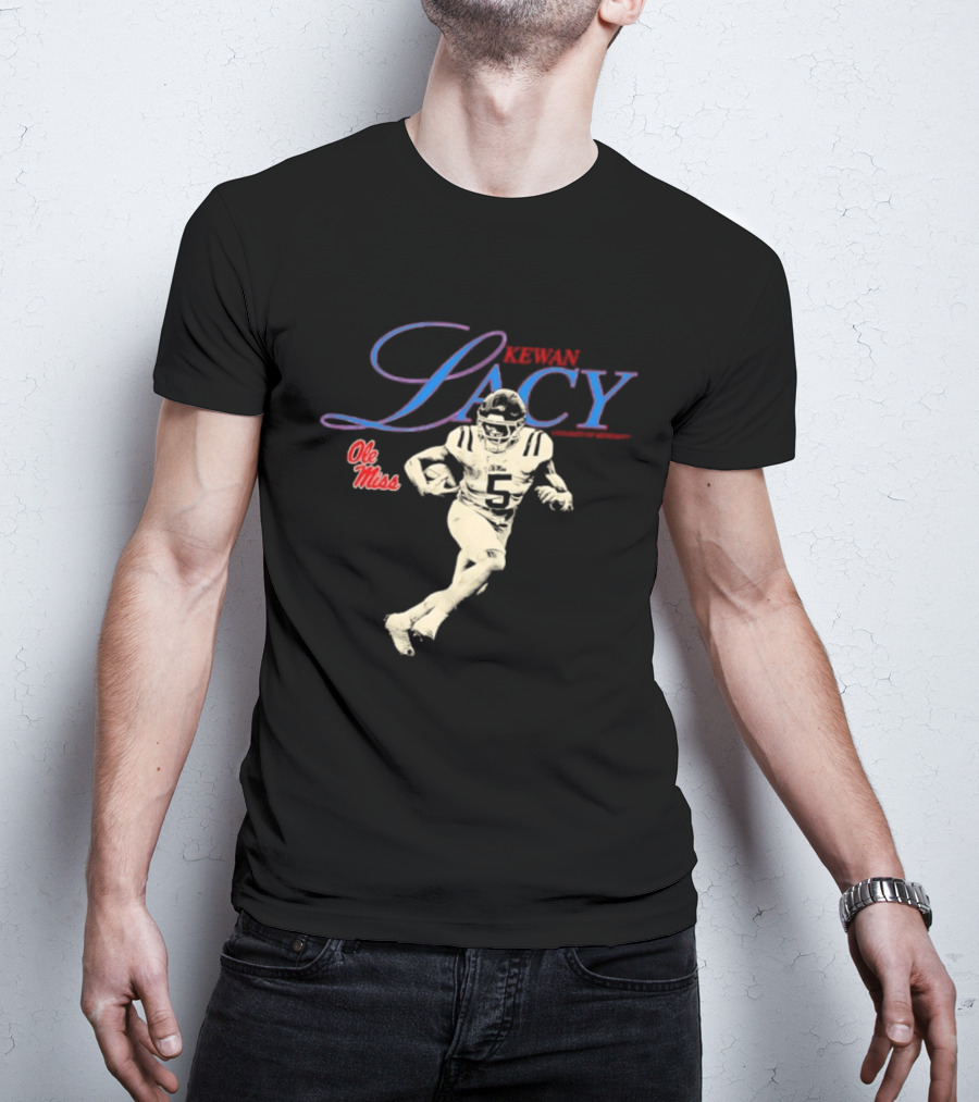 Kewan Lacy 5 Ole Miss Rebels NCAA Football Player T-Shirt