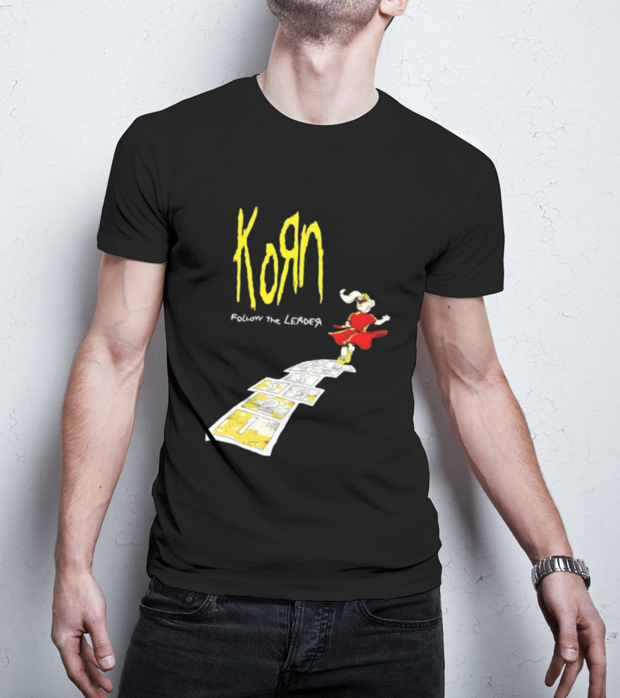 Korn Follow The Leader Nu Metal Band Hopscotch Cover T-Shirt