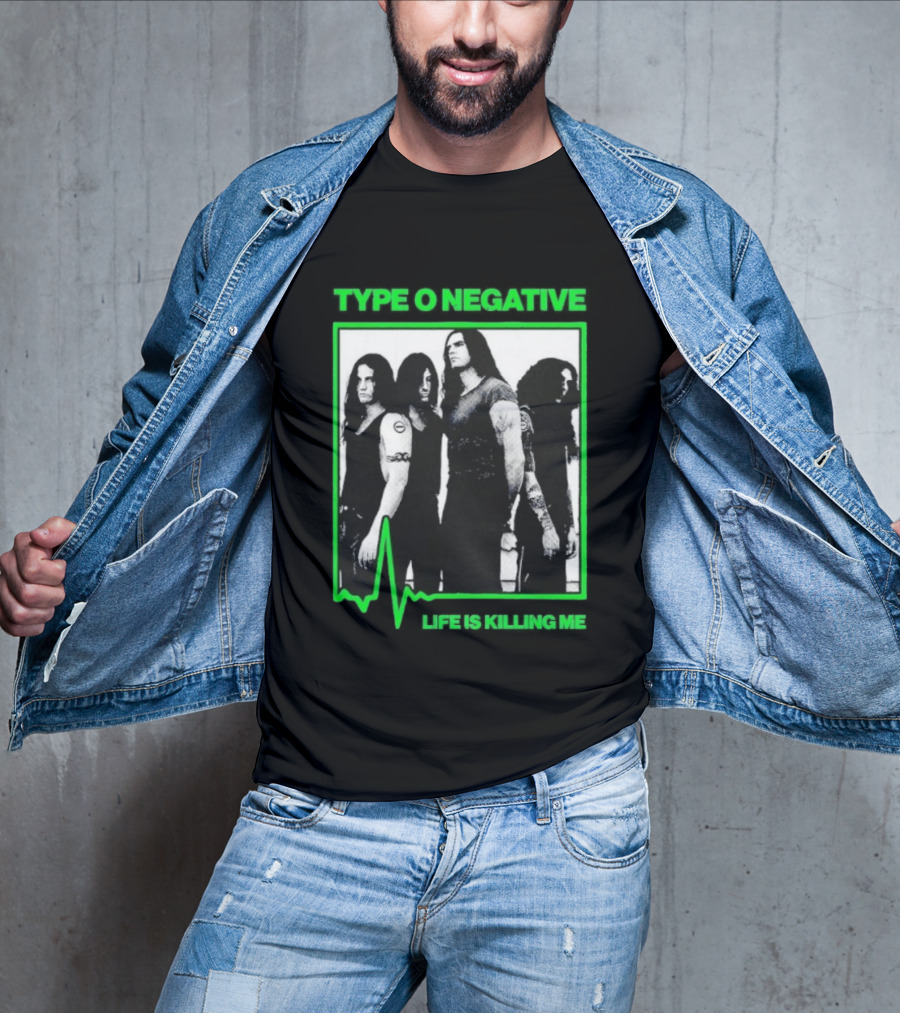 Type O Negative Life Is Killing Me Band Photo Peter Steele T-Shirt