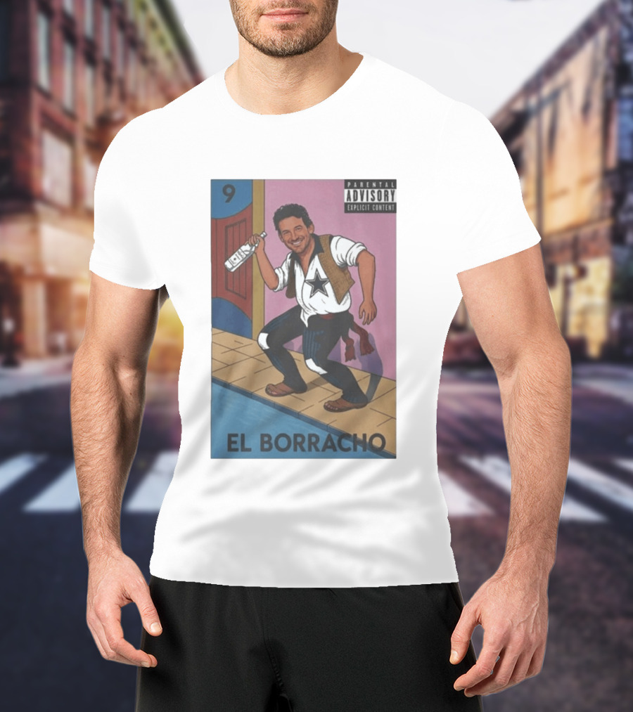 Tony Romo El Borracho Parental Explicit Content 9 Dallas Football Star T-Shirt