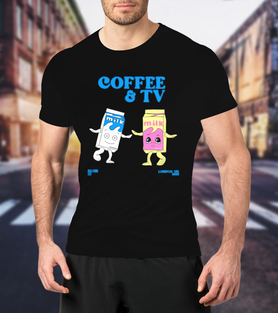 Blur Coffee & TV Milk Cartons 13 London UK 1999 Britpop T-Shirt