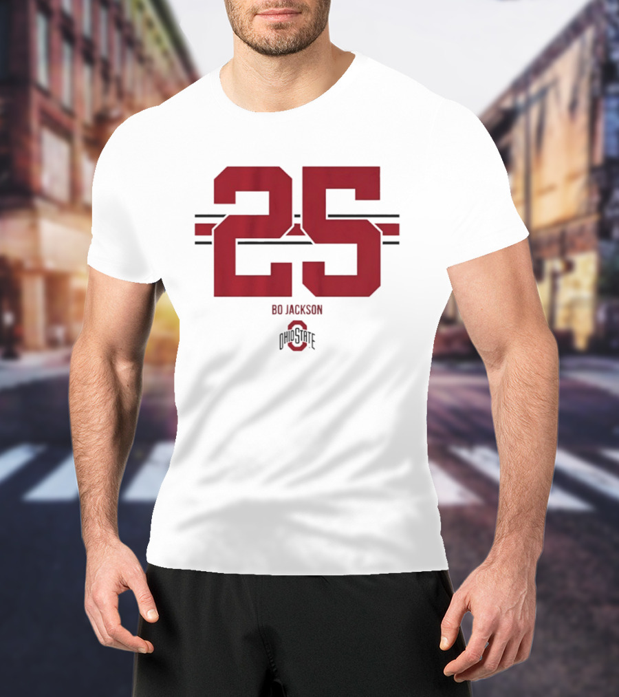 Bo Jackson 25 Ohio State Buckeyes NCAA Football T-Shirt