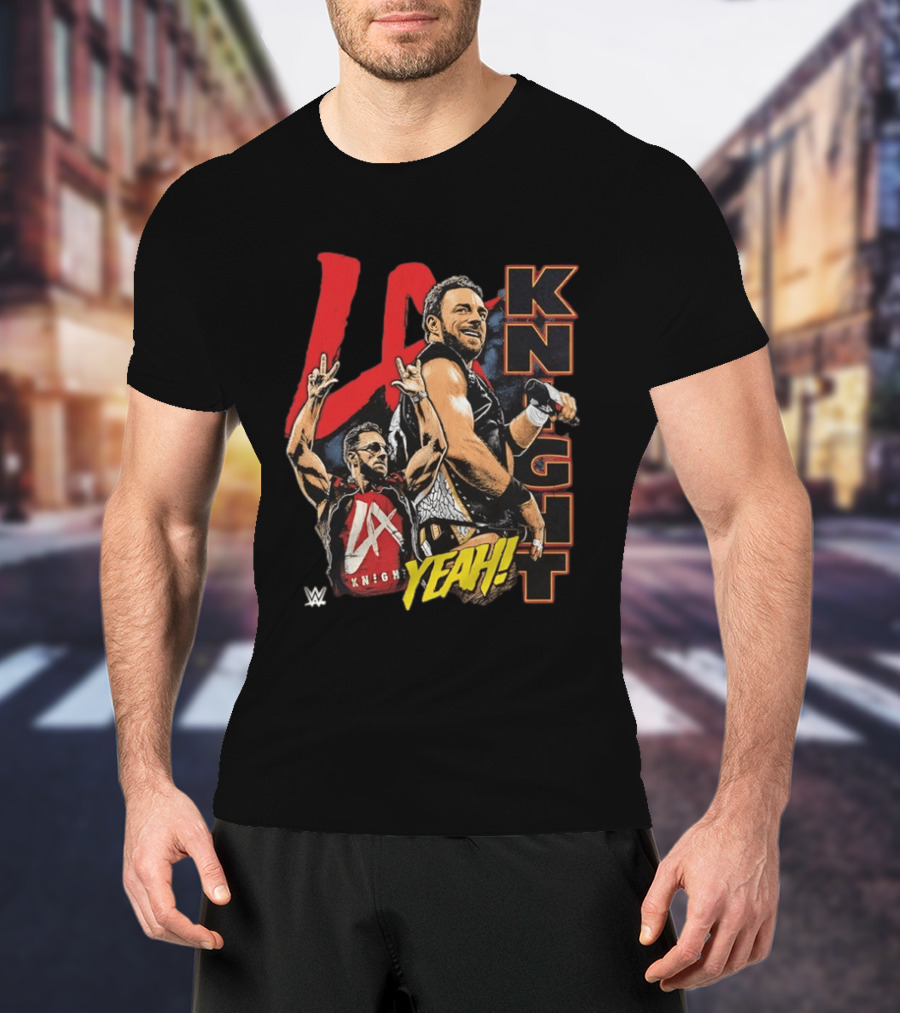 LA Knight WWE Yeah Vertical Name 2026 T-Shirt