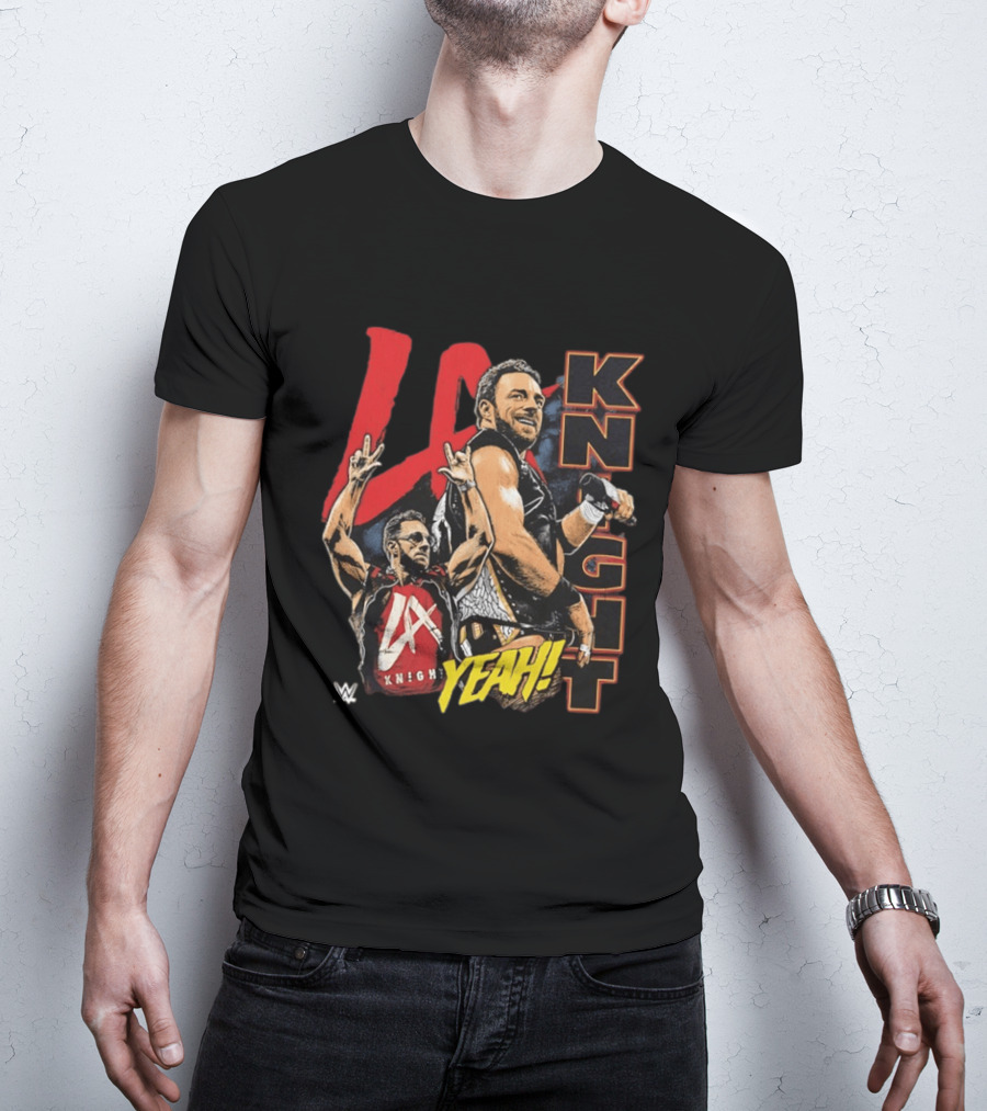 LA Knight WWE Yeah Vertical Name 2026 T-Shirt