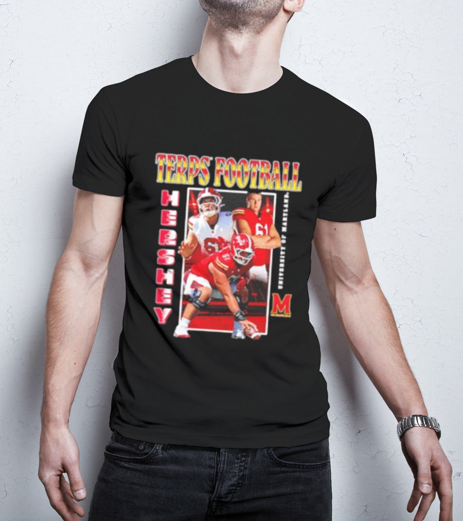 Terps Football Hershey University Of Maryland No 61 T-Shirt