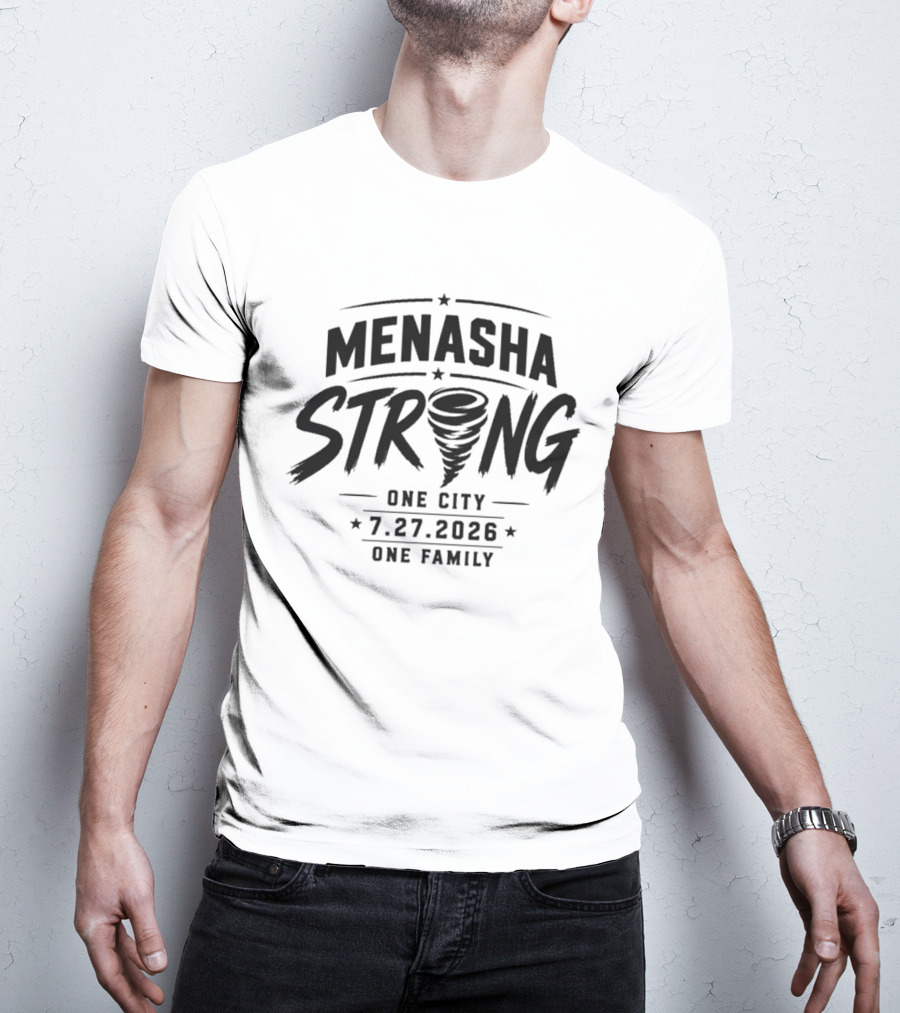 Menasha Strong One City One Family 7.27.2026 Tornado T-Shirt