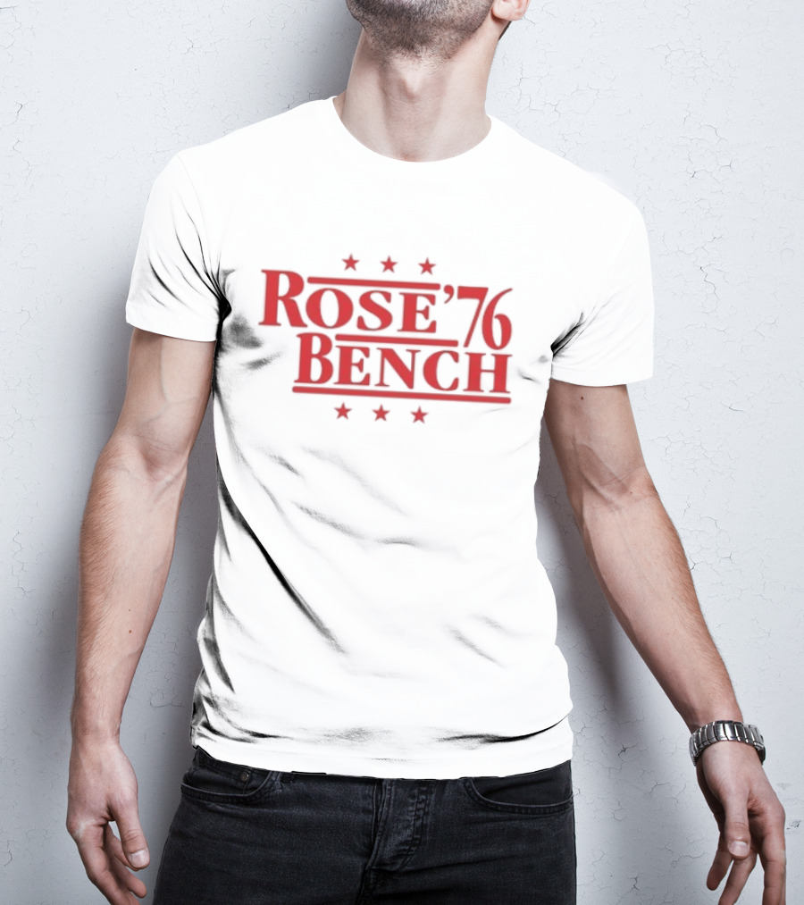Rose Bench 76 Cincinnati Reds Baseball Stars T-Shirt