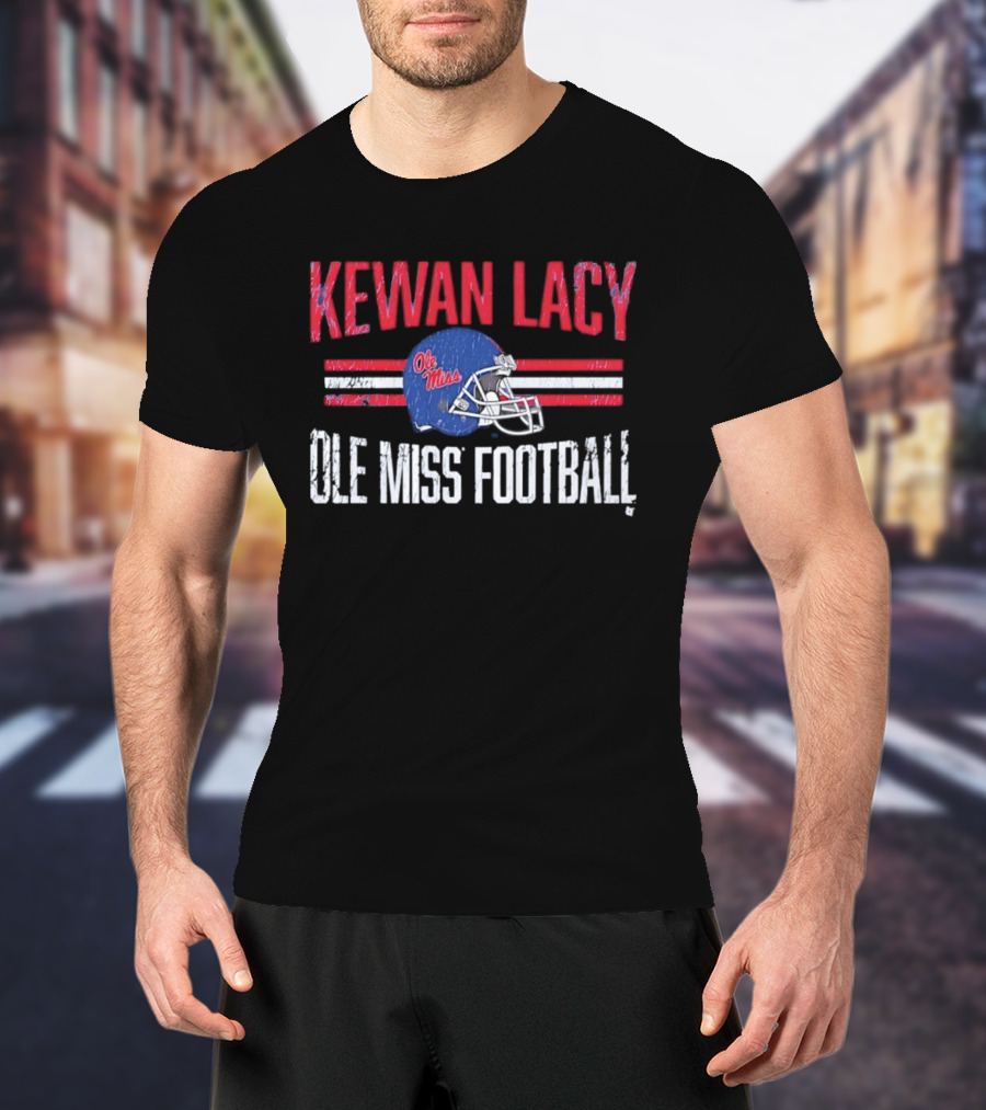 Kewan Lacy Ole Miss Football Rebels Helmet Hero T-Shirt