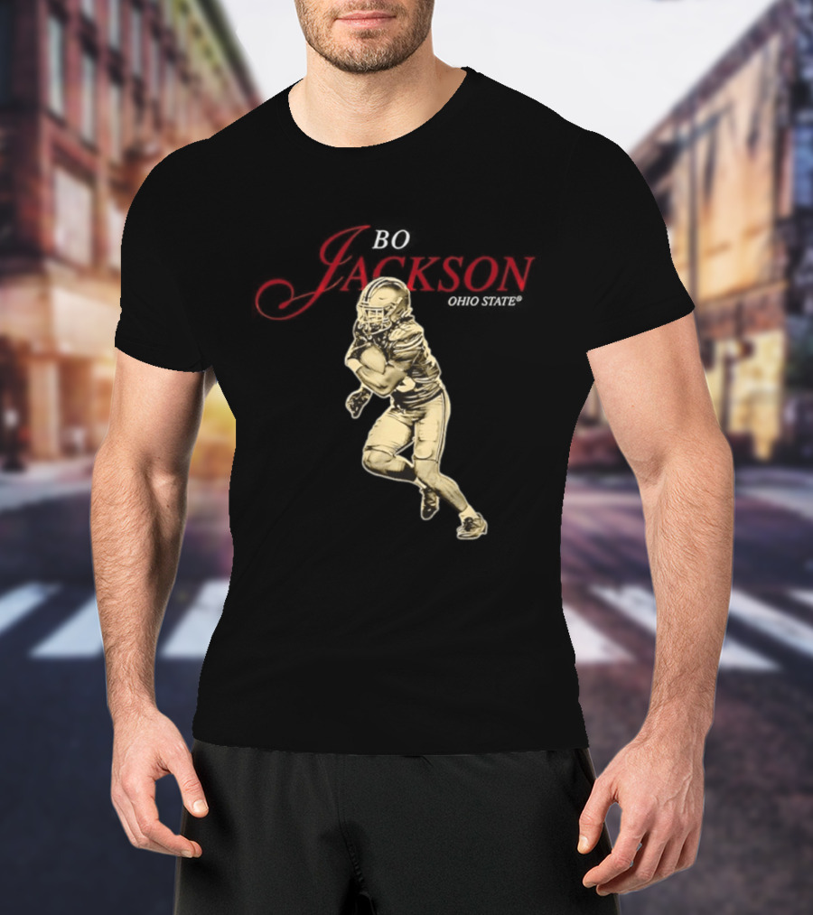 Ohio State NCAA Football Bo Jackson Legacy Pose Star T-Shirt