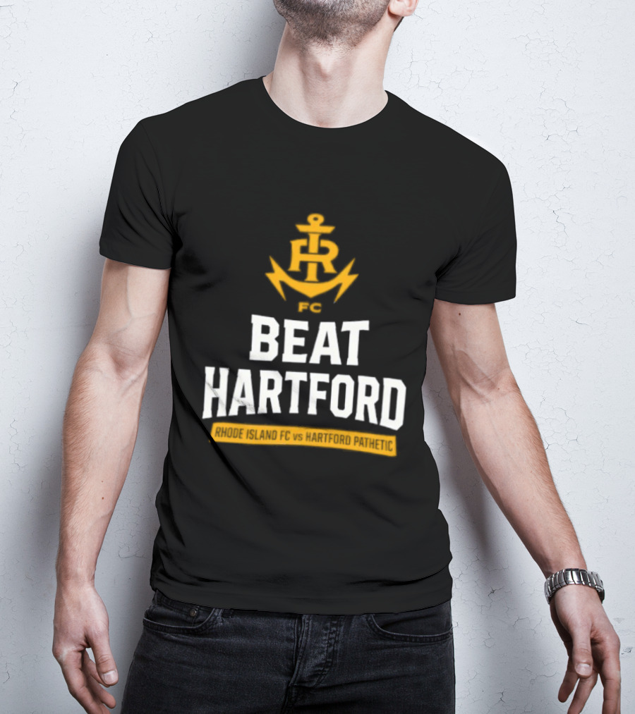 Rhode Island FC Beat Hartford Anchor Icon Above T-Shirt