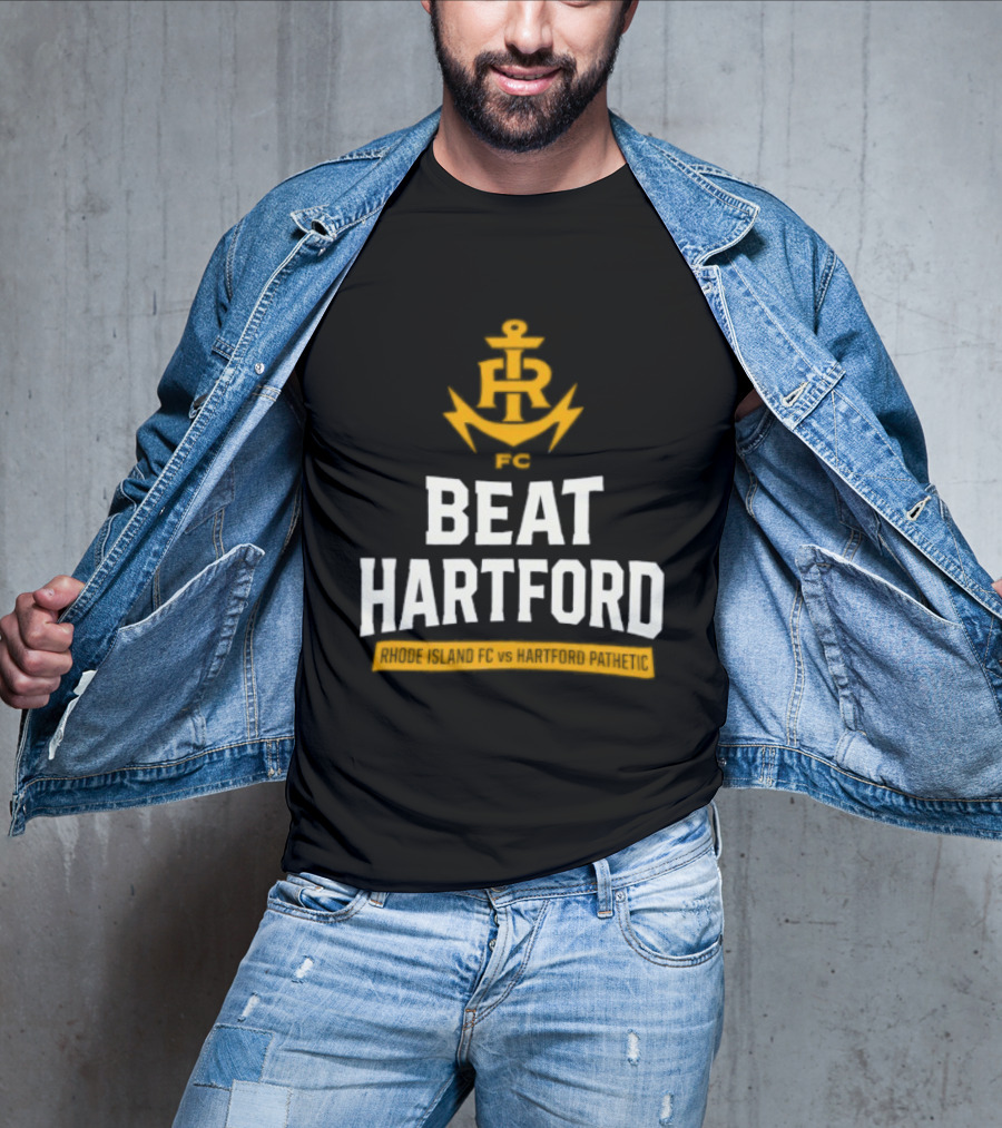 Rhode Island FC Beat Hartford Anchor Icon Above T-Shirt