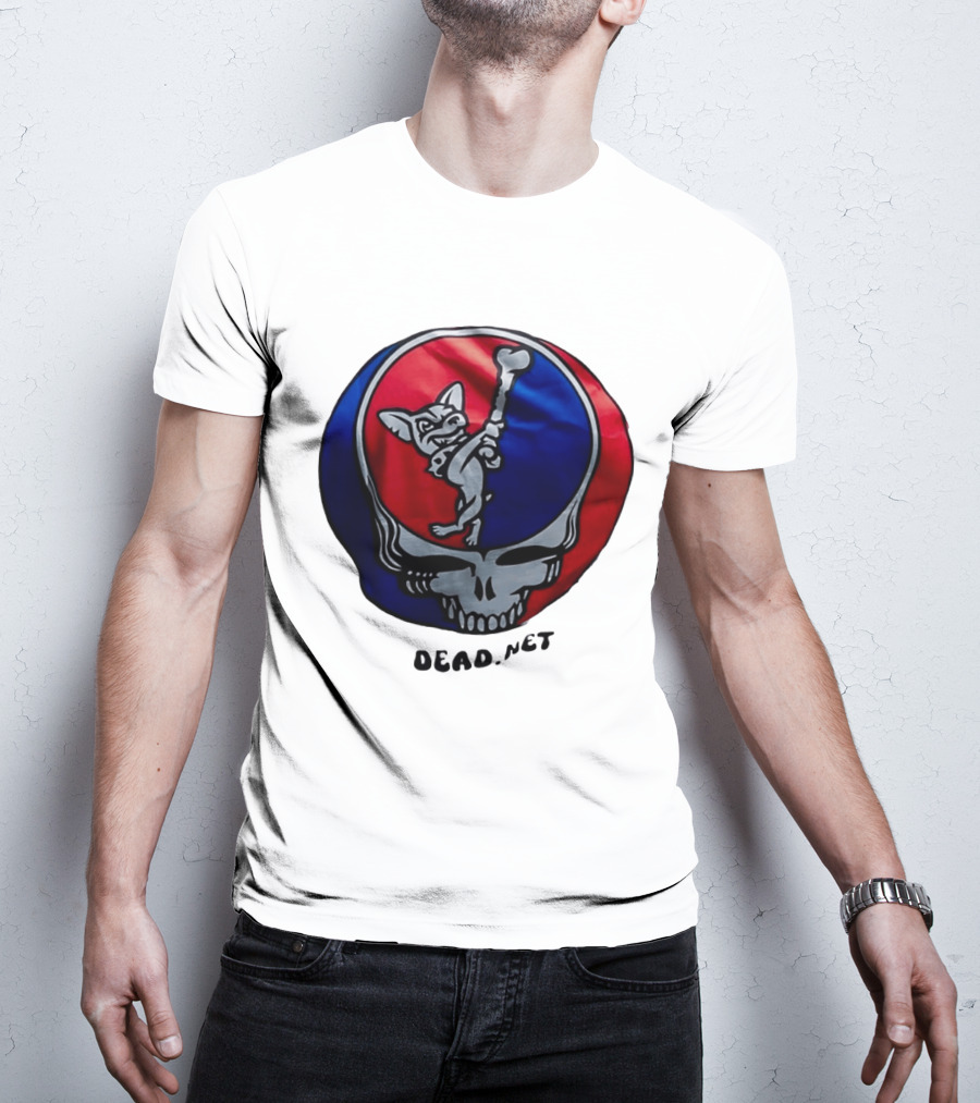 El Paso Dead.Net Skull With French Bulldog And Bone T-Shirt