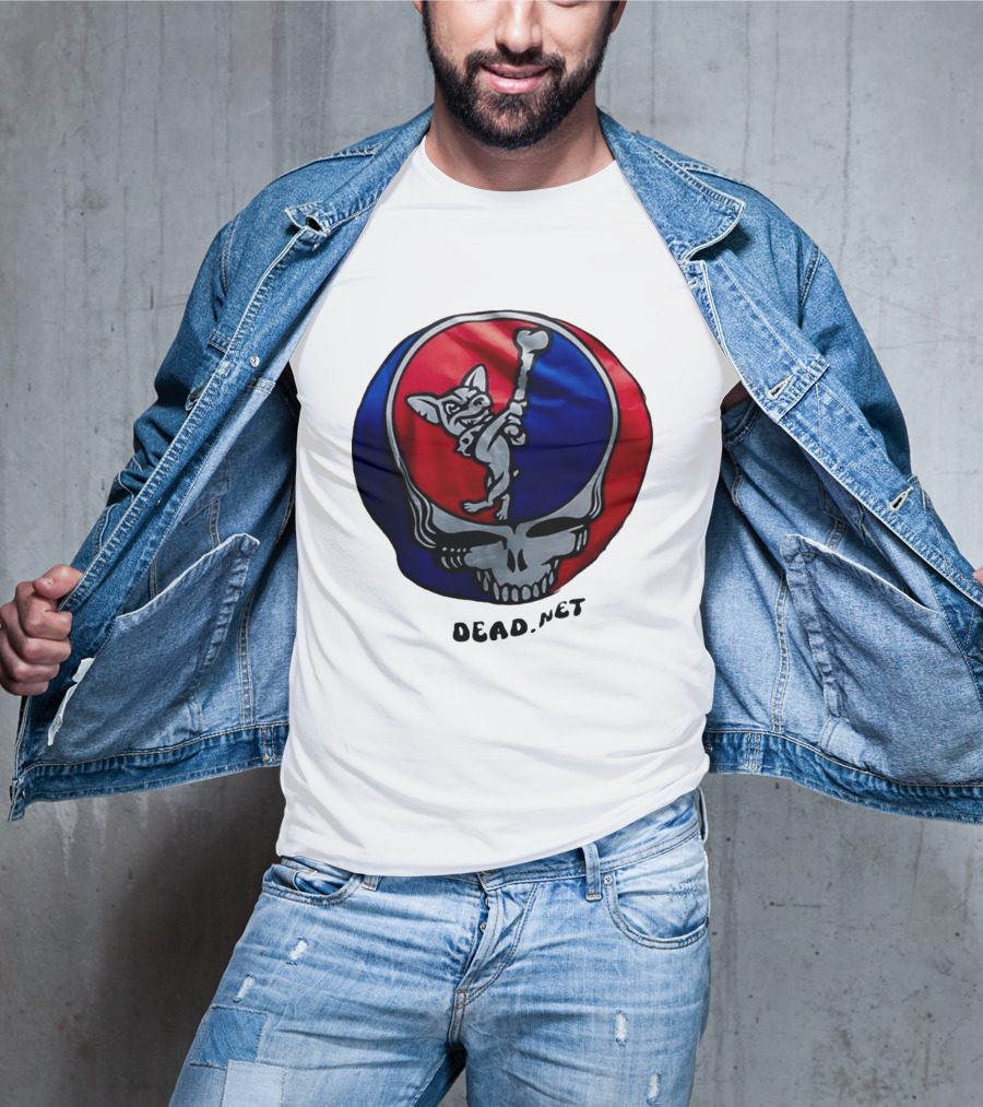 El Paso Dead.Net Skull With French Bulldog And Bone T-Shirt