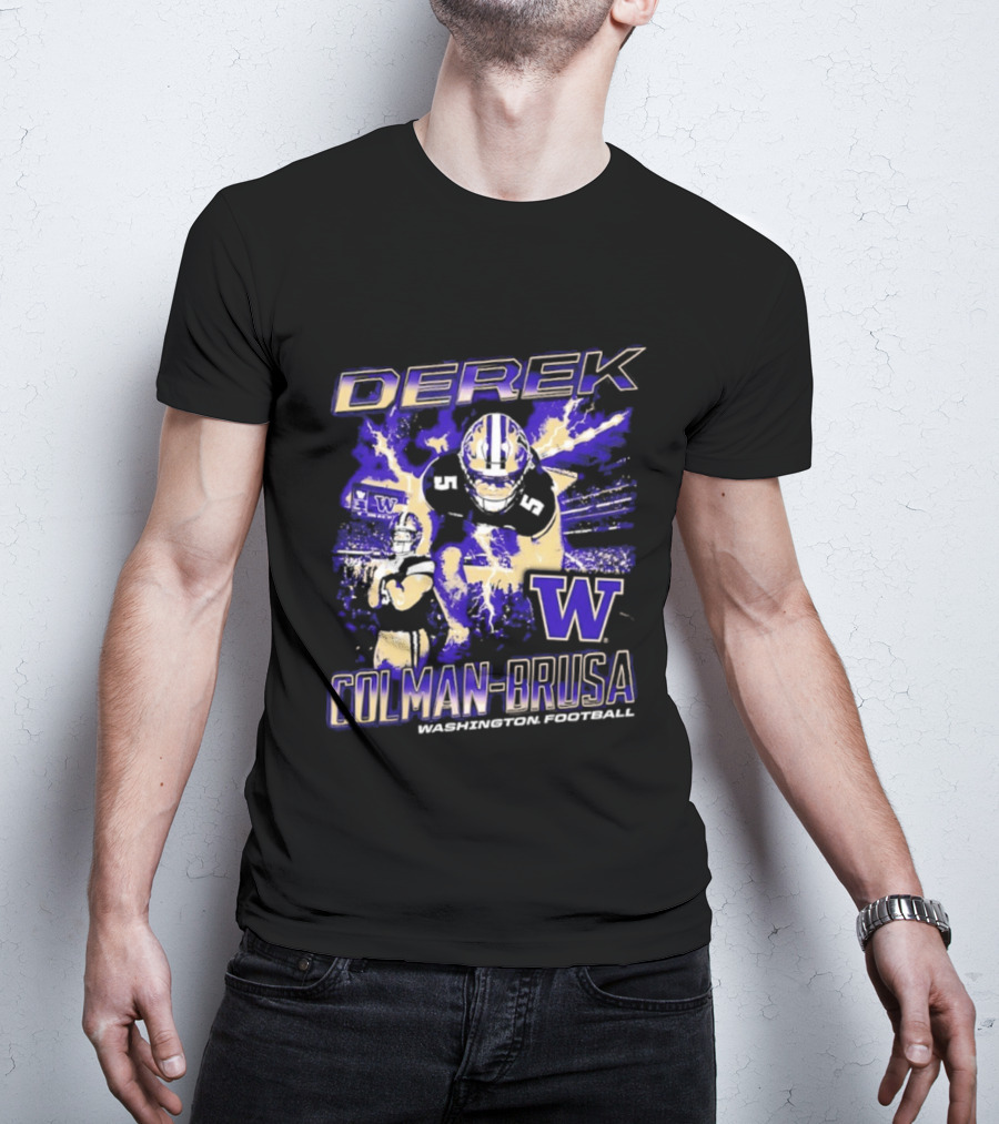 Derek Colman Brusa Washington State Football Huskies W Wildcats T-Shirt