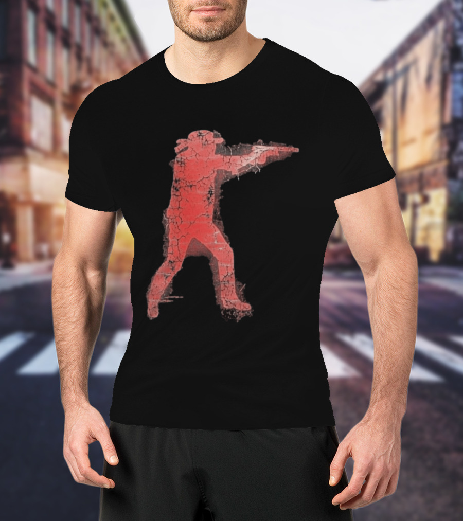 Jordan Salinas Idaho Twin Falls Hero Red Cracked Shooter T-Shirt