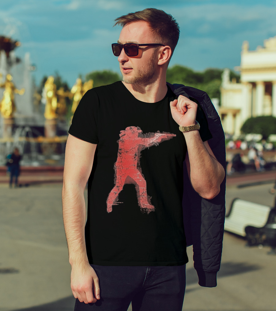 Jordan Salinas Idaho Twin Falls Hero Red Cracked Shooter T-Shirt