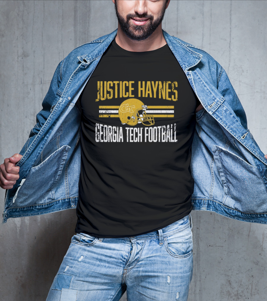 Justice Haynes Georgia Tech Football Helmet GT T-Shirt