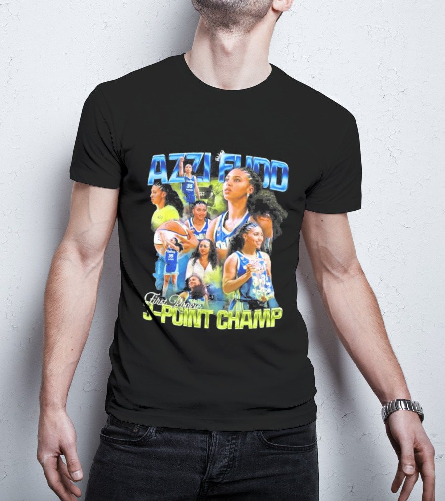 Azzi Fudd Dallas 35 First Rookie 3 Point Champ T-Shirt