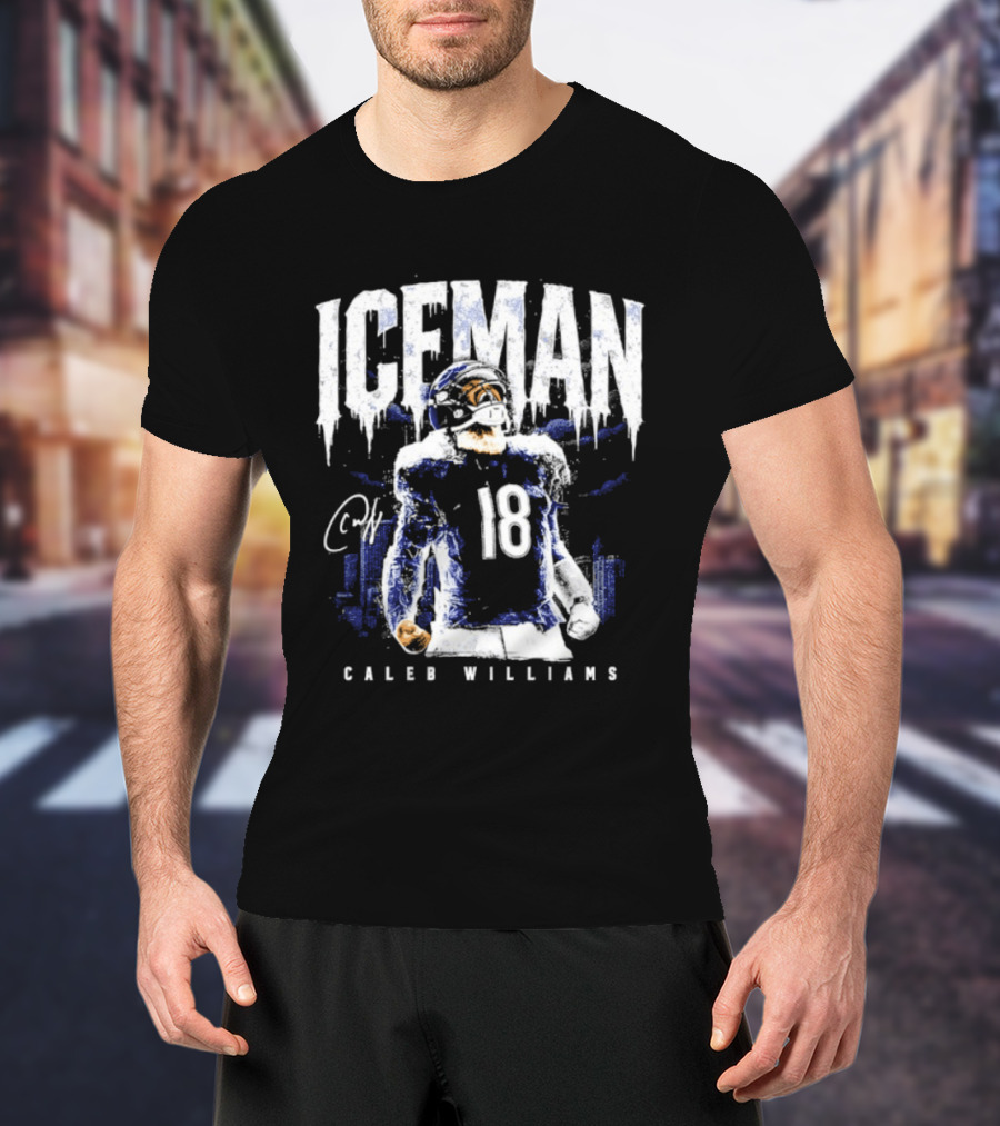 ICEMAN Caleb Williams 18 Chicago Bears T-Shirt
