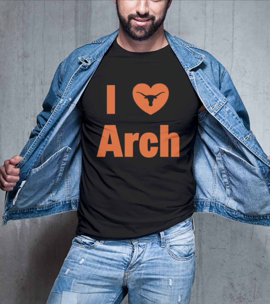 I Heart Arch Longhorns Football Fan T-Shirt