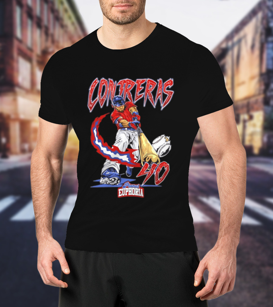 Boston Red Sox Willson Contreras 40 MLB Player Planet Euphoria Comic 2026 T-Shirt