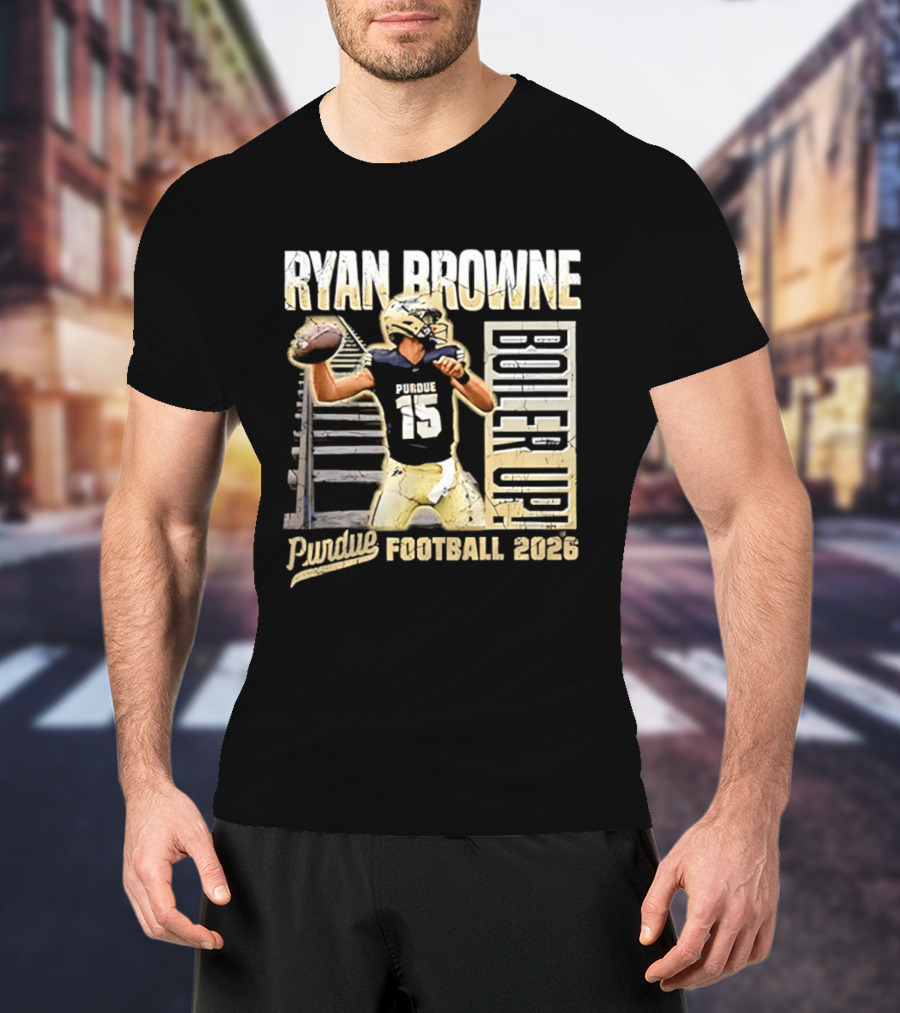 Ryan Browne Purdue Football Boiler Up 2026 T-Shirt