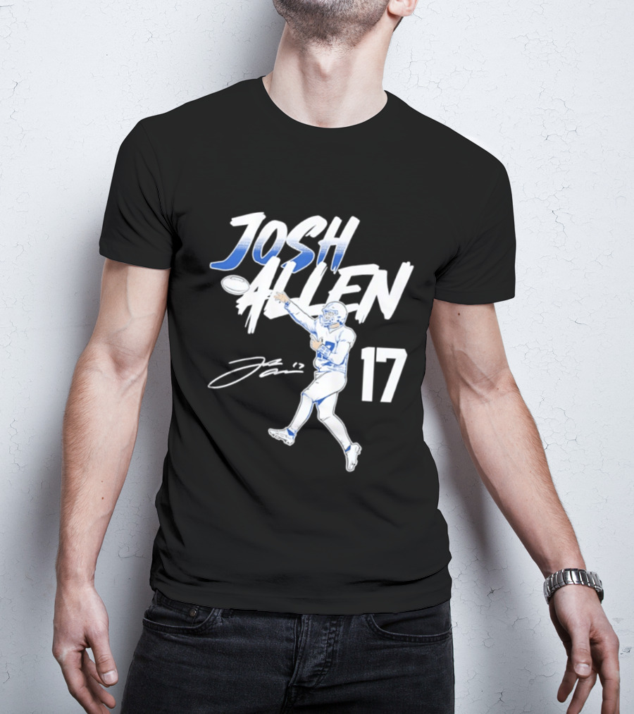 Josh Allen 17 Buffalo Bills Football Star 2026 Pose T-Shirt