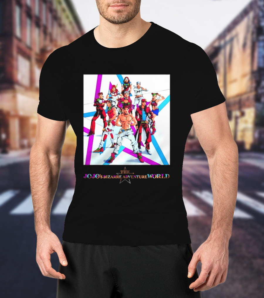 The JoJo's Bizarre Adventure World Anime Characters Ensemble T-Shirt