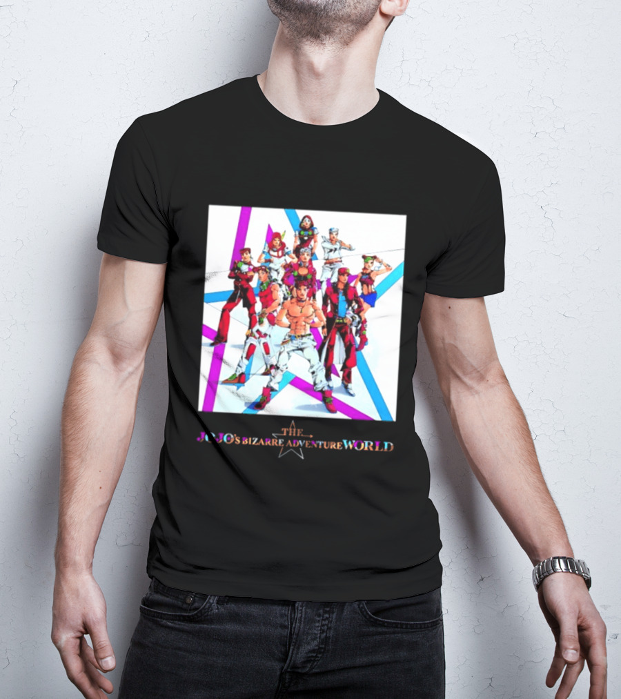 The JoJo's Bizarre Adventure World Anime Characters Ensemble T-Shirt