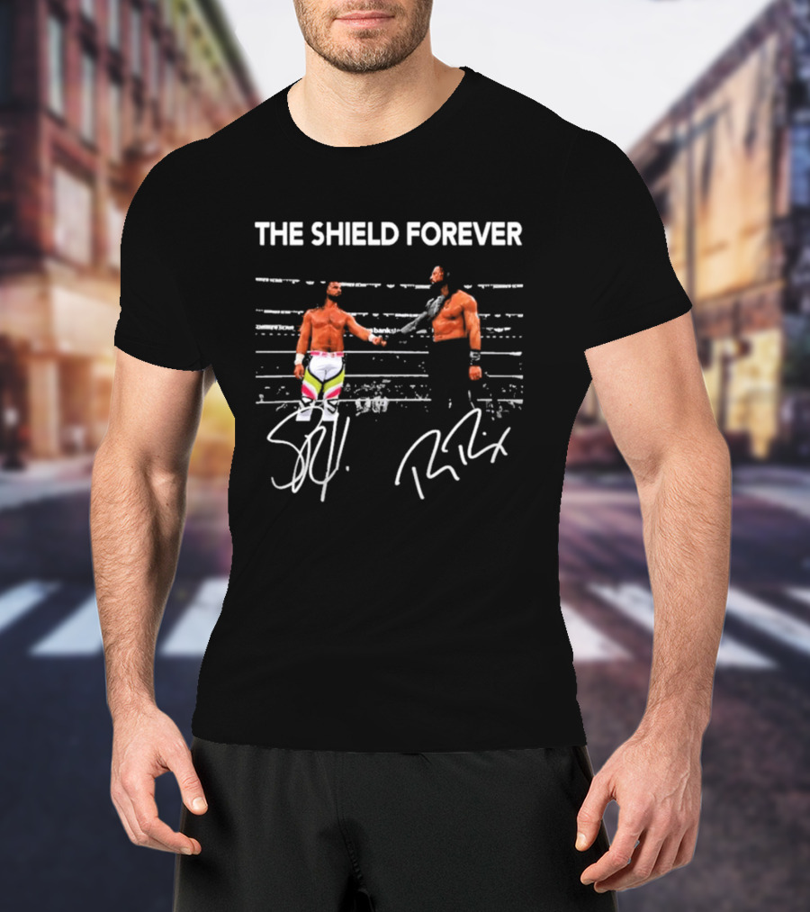 The Shield Forever Roman Reigns Seth Rollins Iconic Wrestling Partnership T-Shirt