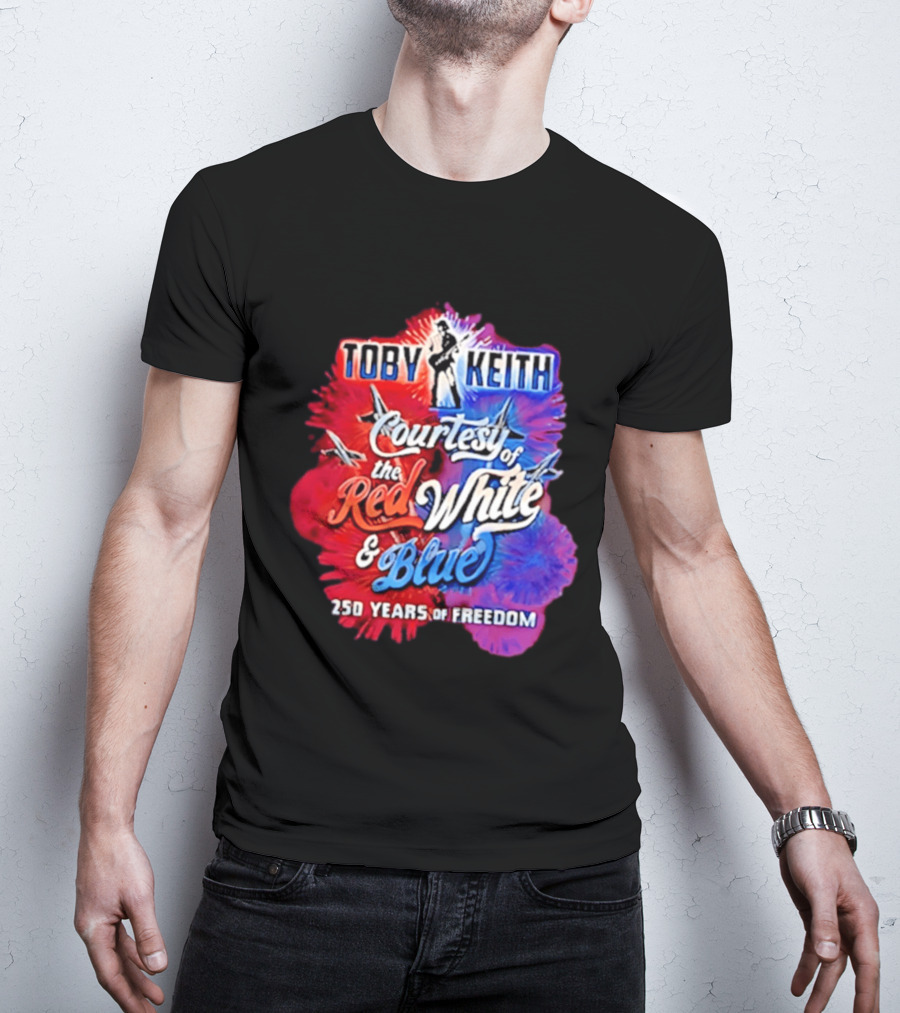 Toby Keith Courtesy Of The Red White And Blue 250 Years Of Freedom Jets T-Shirt